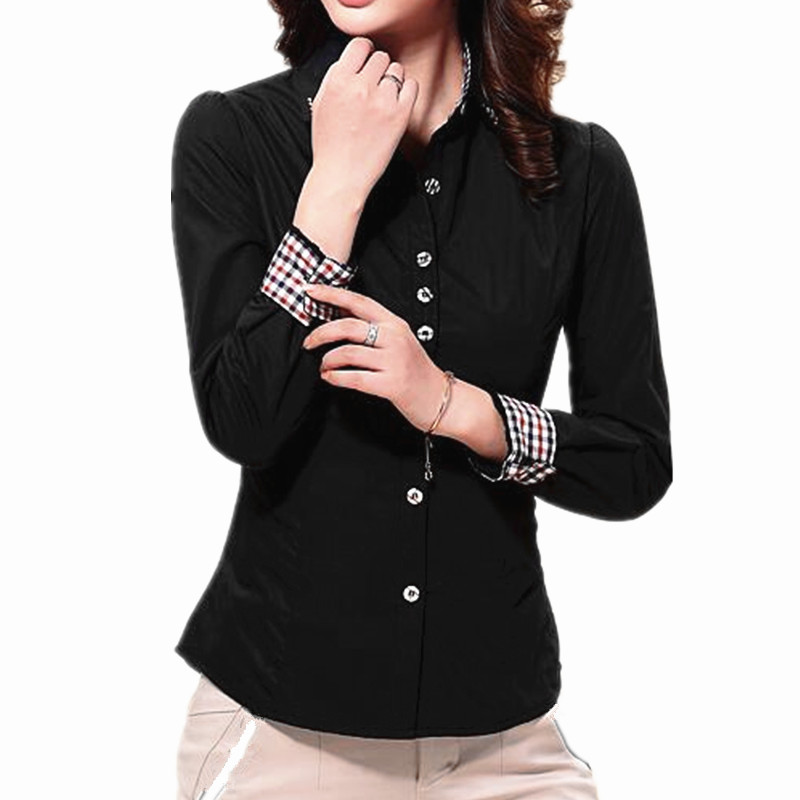 2021. őszi tavaszi női hosszú blúzok Ingek S-3XL méretű, All-Match, jó minőségű, hosszú ujjú női alkalmi pamutblúz és felsők