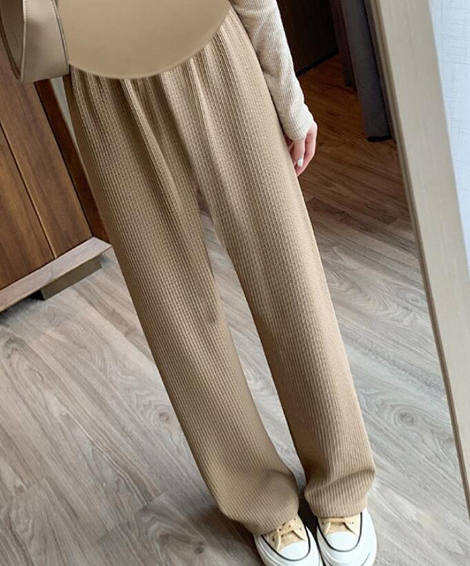 Nyári kismama hasas nadrág egyszínű, oldalról osztott, magas derekú terhes női hosszú nadrág Elegáns irodai női egyenes farmer