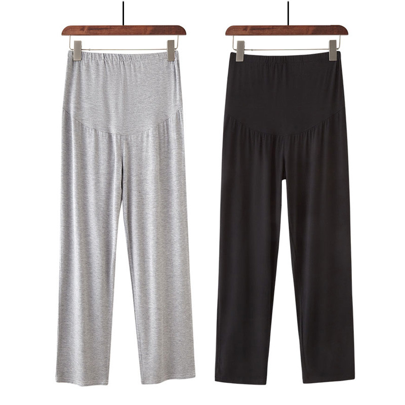 Terhes női nadrágok tavaszi új felsőruházat alkalmi nadrágok Divatos egyszínű magas derekú nadrág kismama nőknek
