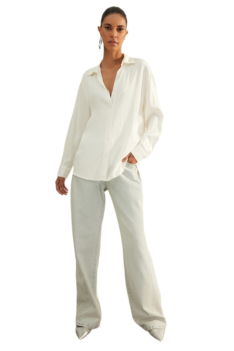 Trendyol sieviešu Unifarben garie lielizmēra krekli