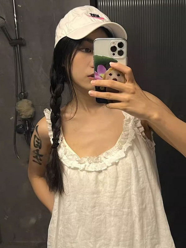 Spavaćice Ženske S volanima Čipkano dizajnirane Sve za školarke Jednostavne Svakodnevne Korejski stil Slobodno vrijeme Ins Home Pure Vintage Zavodljive