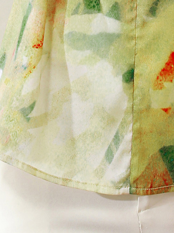 QoerliN Silk Top naiste pluus S-3XL O-kaelusega 3/4 varrukatega 2023 suvemood mitmekülgne uus trükitud elegantne särk Naiste riided