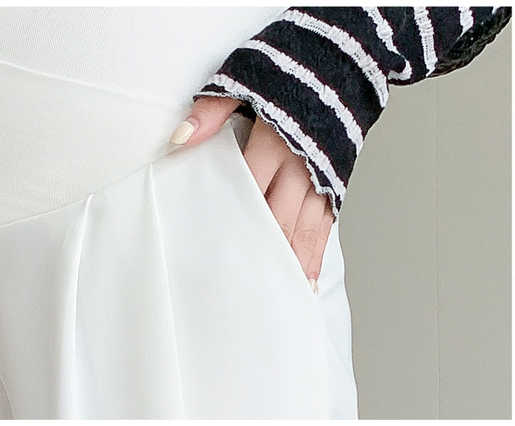 Őszi téli terhesség széles szárú nadrágok keresztben alacsony derekú terhes nők bő alkalmi nadrágok nagy méretű hosszú kismama hasnadrágok