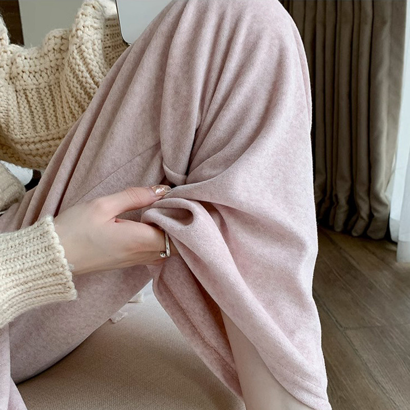 2024 őszi és téli kismama has nadrág Alkalmi törölköző nadrág Divatos egyszínű, magas derekú terhes nő hosszú nadrág