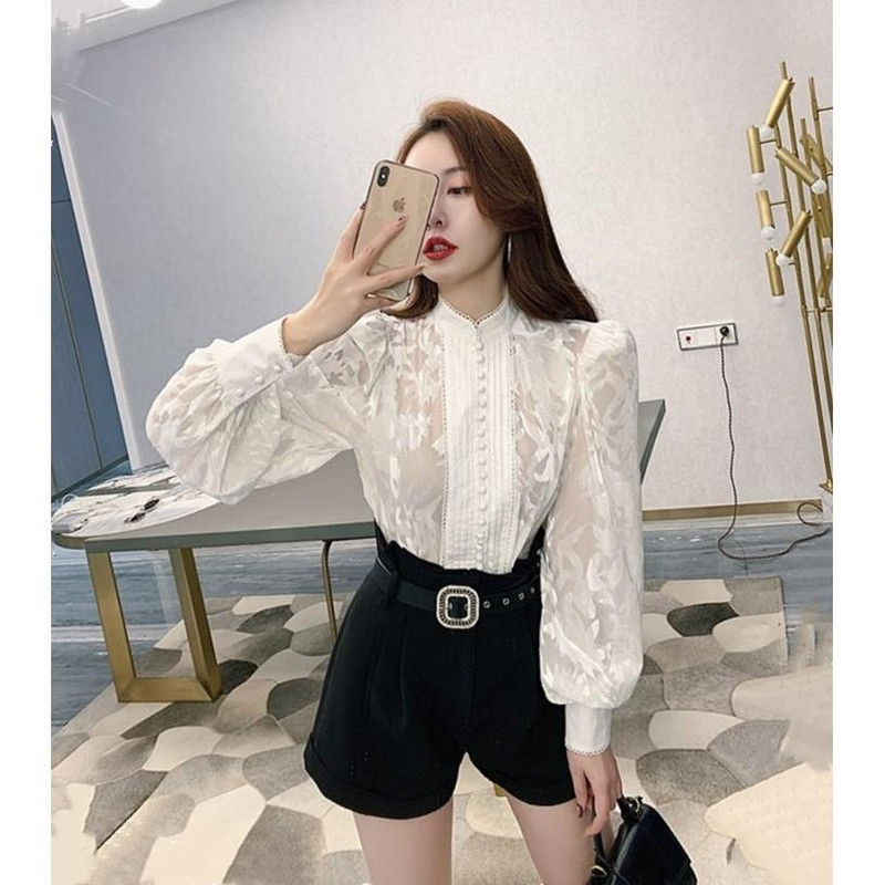 Egyszínű póló, kivágott felső női tavaszi és őszi felső, 2024 hosszú ujjú, hideg blúz T291-hez