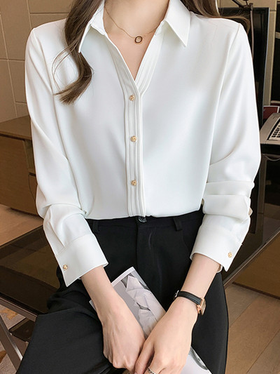 Elegáns női tömör hosszú ujjú lila ingek nyári őszi divat női blúz 2024 alkalmi női felsők koreai stílusú ruházat