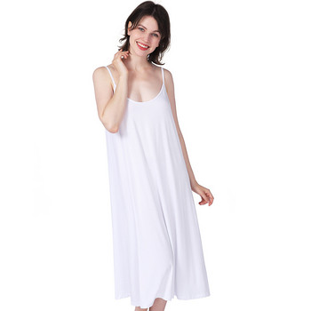 Fdfklak Μεγάλα Γυναικεία Νυχτικά Καλοκαιρινά Πυζά Νυχτερινά Φορέματα 2XL-7XL Αμάνικα Φορέματα Plus Size Γυναικεία φαρδιά νυχτικά