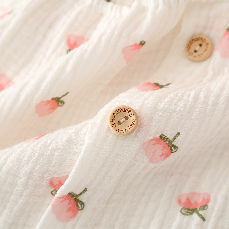Maza ziedu apdruka sieviešu kokvilnas pidžamas kleita, ērta, sviedrus absorbējoša, brīva, elpojoša mājas guļamkleita