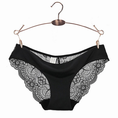 Női Fehérnemű Csipke Szexi Átlátszó Bugyi S-XL Nagy méretű Fehérnemű Üres hímzés Hálós Alacsony emelkedés Kék Fekete Hot Új