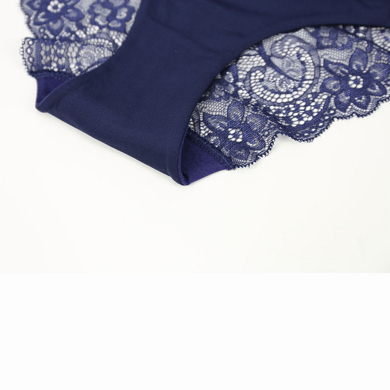 Női Fehérnemű Csipke Szexi Átlátszó Bugyi S-XL Nagy méretű Fehérnemű Üres hímzés Hálós Alacsony emelkedés Kék Fekete Hot Új