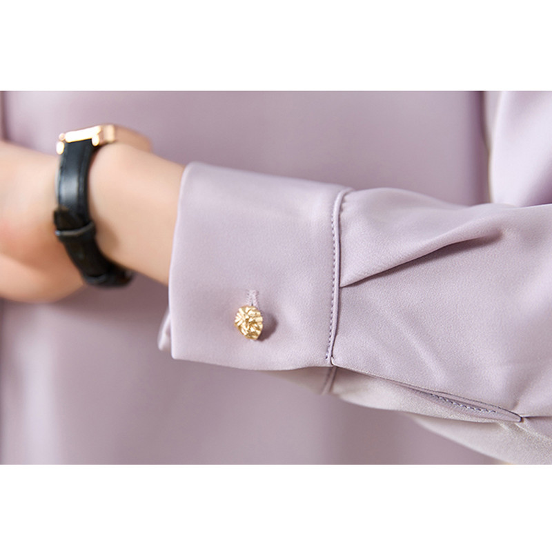 Naiste satiinsärgid 2024 Moodsad pikkade varrukatega vabaaja naiste topid Kontoris Lady Vintage valged pluusid Särgid Elegantne riietus