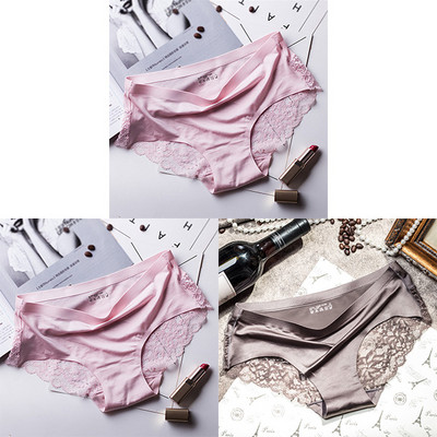3Gb/partija Sieviešu apakšbiksīšu komplekti Mežģīnes Bezšuvju Apakšveļa Sieviešu zīda Biksītes Apakšbikses Sieviešu biksītes Culotte Sieviešu apakšveļa XXL