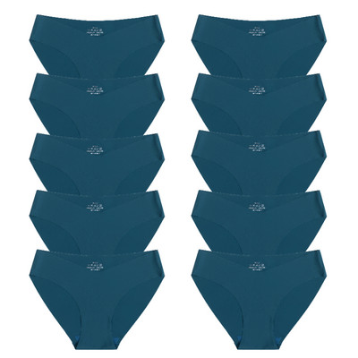 10 gab. Sieviešu zīda biksītes Seksīgas "V" jostasvietas sieviešu apakšbikses 10 gab. Bezšuvju apakšveļa Sieviešu apakšbikses Apakšveļa SL Tangas Jauns