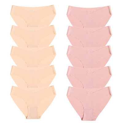 10 gab. Sieviešu zīda biksītes Seksīgas "V" jostasvietas sieviešu apakšbikses 10 gab. Bezšuvju apakšveļa Sieviešu apakšbikses Apakšveļa SL Tangas Jauns