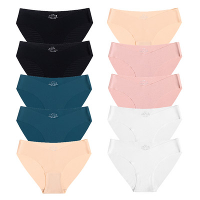10 gab. Sieviešu zīda biksītes Seksīgas "V" jostasvietas sieviešu apakšbikses 10 gab. Bezšuvju apakšveļa Sieviešu apakšbikses Apakšveļa SL Tangas Jauns