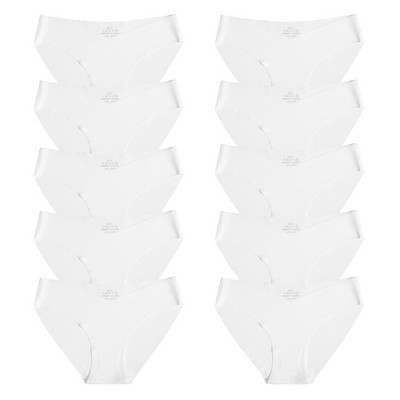 10 gab. Sieviešu zīda biksītes Seksīgas "V" jostasvietas sieviešu apakšbikses 10 gab. Bezšuvju apakšveļa Sieviešu apakšbikses Apakšveļa SL Tangas Jauns