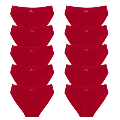 10 gab. Sieviešu zīda biksītes Seksīgas "V" jostasvietas sieviešu apakšbikses 10 gab. Bezšuvju apakšveļa Sieviešu apakšbikses Apakšveļa SL Tangas Jauns