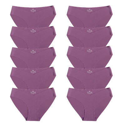 10 gab. Sieviešu zīda biksītes Seksīgas "V" jostasvietas sieviešu apakšbikses 10 gab. Bezšuvju apakšveļa Sieviešu apakšbikses Apakšveļa SL Tangas Jauns