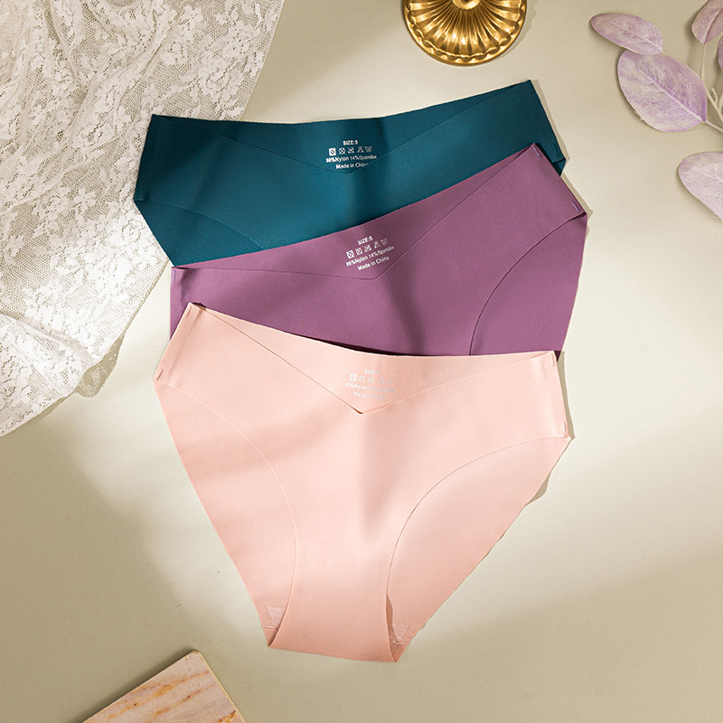 10 gab. Sieviešu zīda biksītes Seksīgas "V" jostasvietas sieviešu apakšbikses 10 gab. Bezšuvju apakšveļa Sieviešu apakšbikses Apakšveļa SL Tangas Jauns