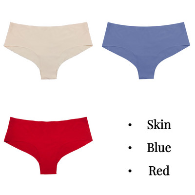 BZEL 3tk Naiste aluspüksid Õmblusteta pesu Solid Ice Silk G-string stringid Hingav naiste aluspesu Sile Mugav Naiste Tanga