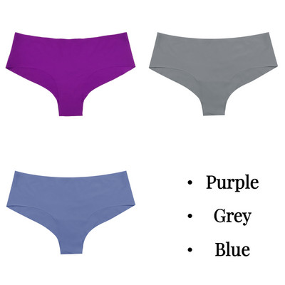 BZEL 3tk Naiste aluspüksid Õmblusteta pesu Solid Ice Silk G-string stringid Hingav naiste aluspesu Sile Mugav Naiste Tanga