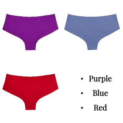 BZEL 3tk Naiste aluspüksid Õmblusteta pesu Solid Ice Silk G-string stringid Hingav naiste aluspesu Sile Mugav Naiste Tanga