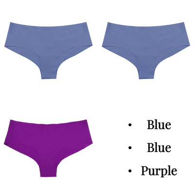 BZEL 3tk Naiste aluspüksid Õmblusteta pesu Solid Ice Silk G-string stringid Hingav naiste aluspesu Sile Mugav Naiste Tanga