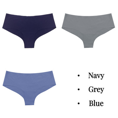 BZEL 3tk Naiste aluspüksid Õmblusteta pesu Solid Ice Silk G-string stringid Hingav naiste aluspesu Sile Mugav Naiste Tanga