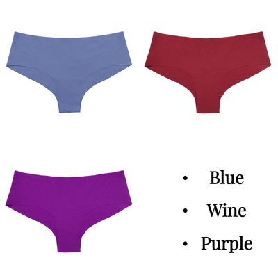 BZEL 3tk Naiste aluspüksid Õmblusteta pesu Solid Ice Silk G-string stringid Hingav naiste aluspesu Sile Mugav Naiste Tanga