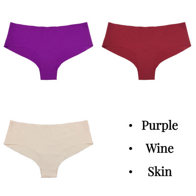 BZEL 3tk Naiste aluspüksid Õmblusteta pesu Solid Ice Silk G-string stringid Hingav naiste aluspesu Sile Mugav Naiste Tanga