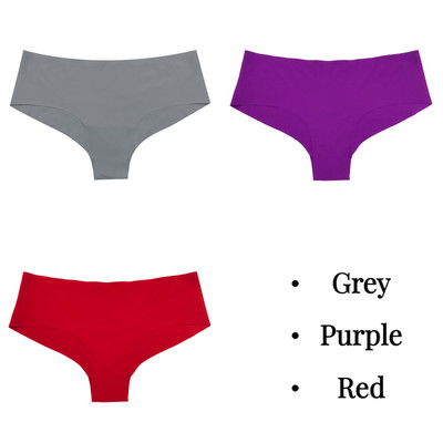 BZEL 3tk Naiste aluspüksid Õmblusteta pesu Solid Ice Silk G-string stringid Hingav naiste aluspesu Sile Mugav Naiste Tanga