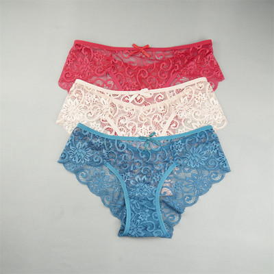 3 tk. Läbipaistvad aluspüksid Aluspüksid naistele Erootiline aluspesu Pesu Õõnes Pits Aluspüksid S-XL