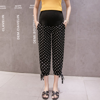 Панталони за бременни Пролетни и есенни широки панталони Свободни модни панталони Ежедневни тънки части Повдигане на корема Модерни майки