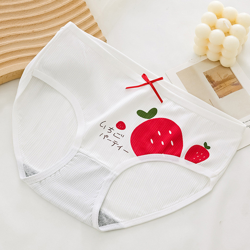 Sieviešu apakšveļa Vidēji jostasvietas Biksītes Bowknot Vidēji Paaugstinātas Biksītes Cute Meitenes Ar ziedu apdruku Ērta apakšveļa Apakšbikses