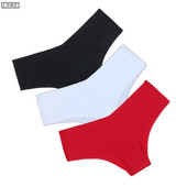 Jednobojno žensko bešavno donje rublje od ledene svile Ultra tanke gaćice s V žicom Ženske gaće Meke