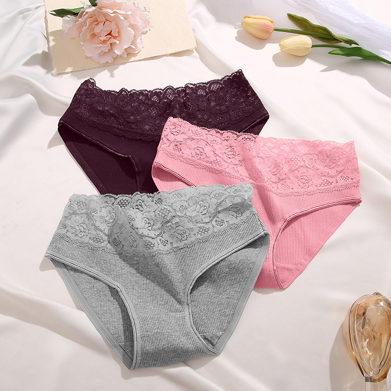 1 gab. Mežģīņu apakšveļa ar augstu vidukli Sieviešu biksītes Sexy Hollow Out Sieviešu biksītes Komforts Elpojošas Biksītes Mīksta Sieviešu apakšveļa S-XL