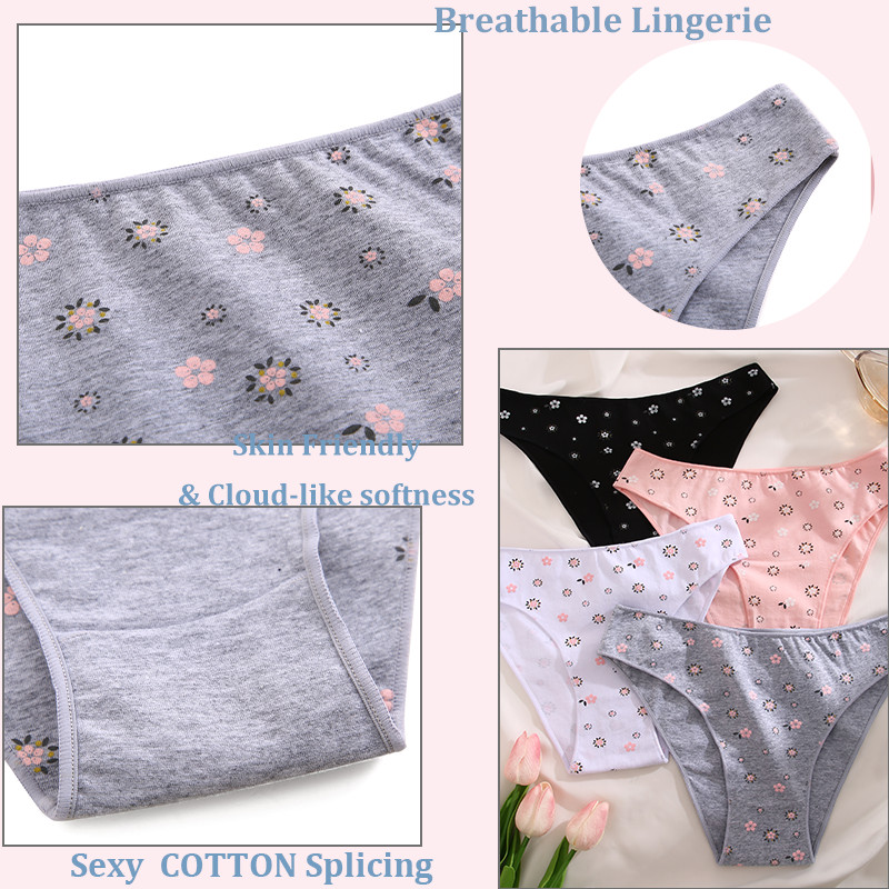 Seksīga kokvilnas apakšveļa sievietēm S-XL ērtas biksītes Sieviešu intīmas apakšbikses ar punktveida apdruku ar zemu jostasvietu Biksītes Sieviešu apakšveļa