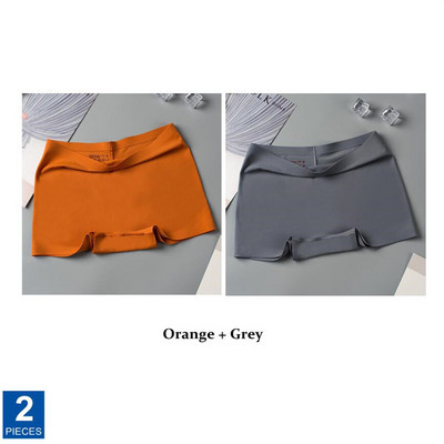 2 tk/pakk Ice Silk õmblusteta aluspesu naiste puuvillane jalgevahe antibakteriaalne bokserpüksid naiste õhukesed turvapüksid