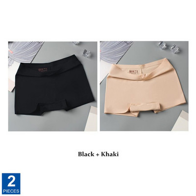 2 tk/pakk Ice Silk õmblusteta aluspesu naiste puuvillane jalgevahe antibakteriaalne bokserpüksid naiste õhukesed turvapüksid