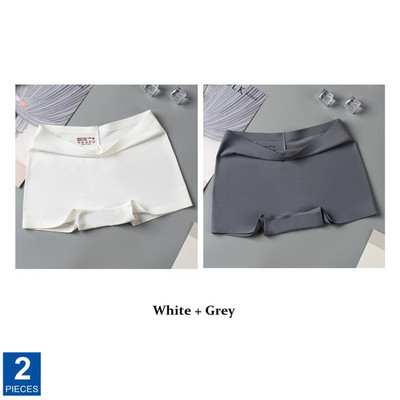 2 tk/pakk Ice Silk õmblusteta aluspesu naiste puuvillane jalgevahe antibakteriaalne bokserpüksid naiste õhukesed turvapüksid