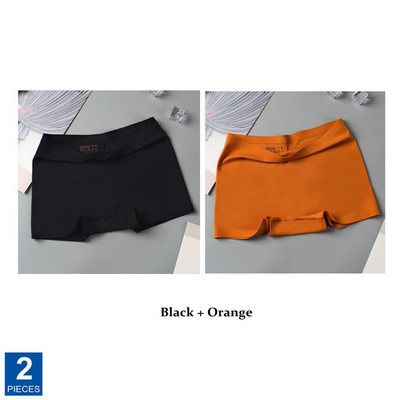 2 tk/pakk Ice Silk õmblusteta aluspesu naiste puuvillane jalgevahe antibakteriaalne bokserpüksid naiste õhukesed turvapüksid