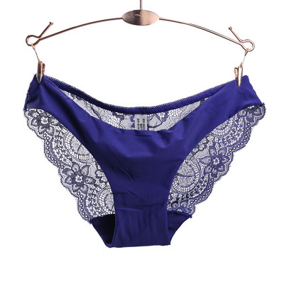 Chiloți pentru femei Dantela Lenjerie sexy transparentă Plus Size S-XXL Slip floral cu talie joasă Lenjerie din plasă de broderie Respirabil