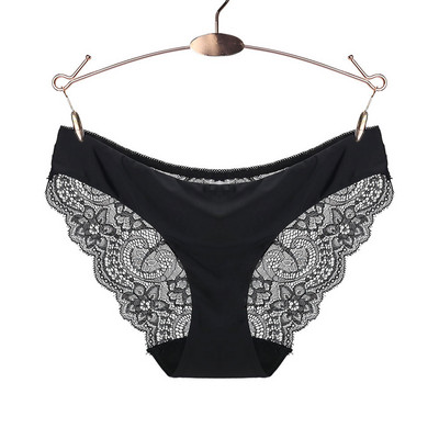 Chiloți pentru femei Dantela Lenjerie sexy transparentă Plus Size S-XXL Slip floral cu talie joasă Lenjerie din plasă de broderie Respirabil