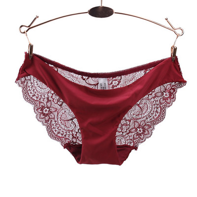 Chiloți pentru femei Dantela Lenjerie sexy transparentă Plus Size S-XXL Slip floral cu talie joasă Lenjerie din plasă de broderie Respirabil