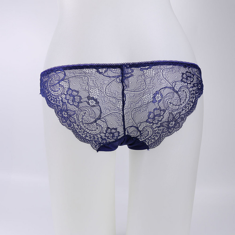 Chiloți pentru femei Dantela Lenjerie sexy transparentă Plus Size S-XXL Slip floral cu talie joasă Lenjerie din plasă de broderie Respirabil