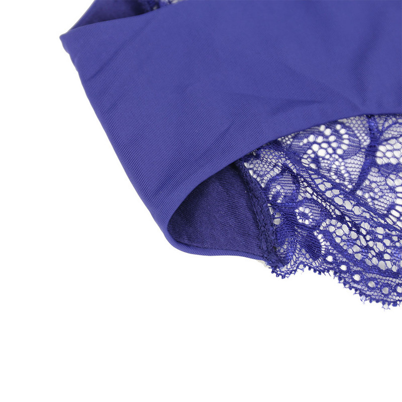 Chiloți pentru femei Dantela Lenjerie sexy transparentă Plus Size S-XXL Slip floral cu talie joasă Lenjerie din plasă de broderie Respirabil