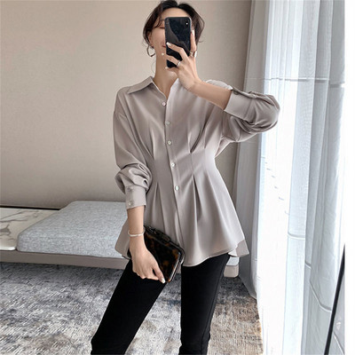 Modes krekli Sieviešu pavasara 3 krāsu S-3XL Elegants dizains Apģērbu Topi Biroja dāmu Vispārpiemērotās vienkāršās blūzes Jaunums