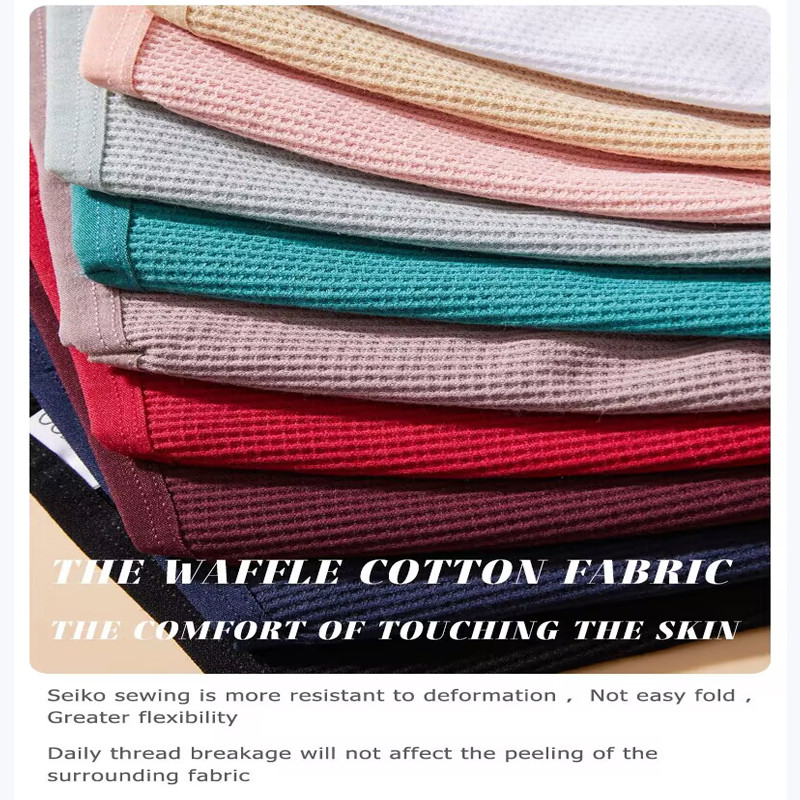 Vafeļu kokvilnas apakšveļa bezšuvju sieviešu apakšbikses Seksīgas biksītes elpojošas vienkrāsainas sieviešu apakšbikses Biksītes sieviešu apakšveļa S-XL