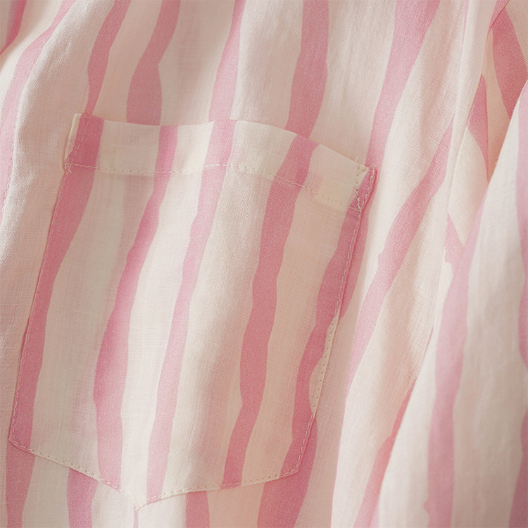 YCMYUNYAN Bluze cu dungi vintage pentru femei Cămașă pentru damă Nouă vară cu mâneci lungi Topuri Cămăși pentru femei din bumbac și in.