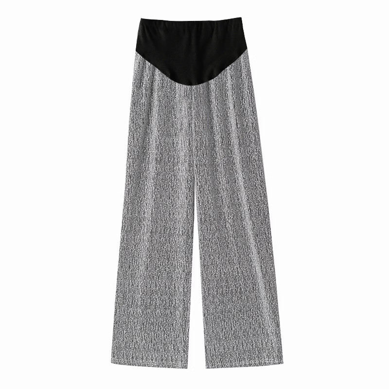 2024 kevadsuvi Kõrge vöökohaga rasedate spordipüksid Hot Diamond laia säärega püksid Maapikkusega raseda naise kõhupüksid helmestega